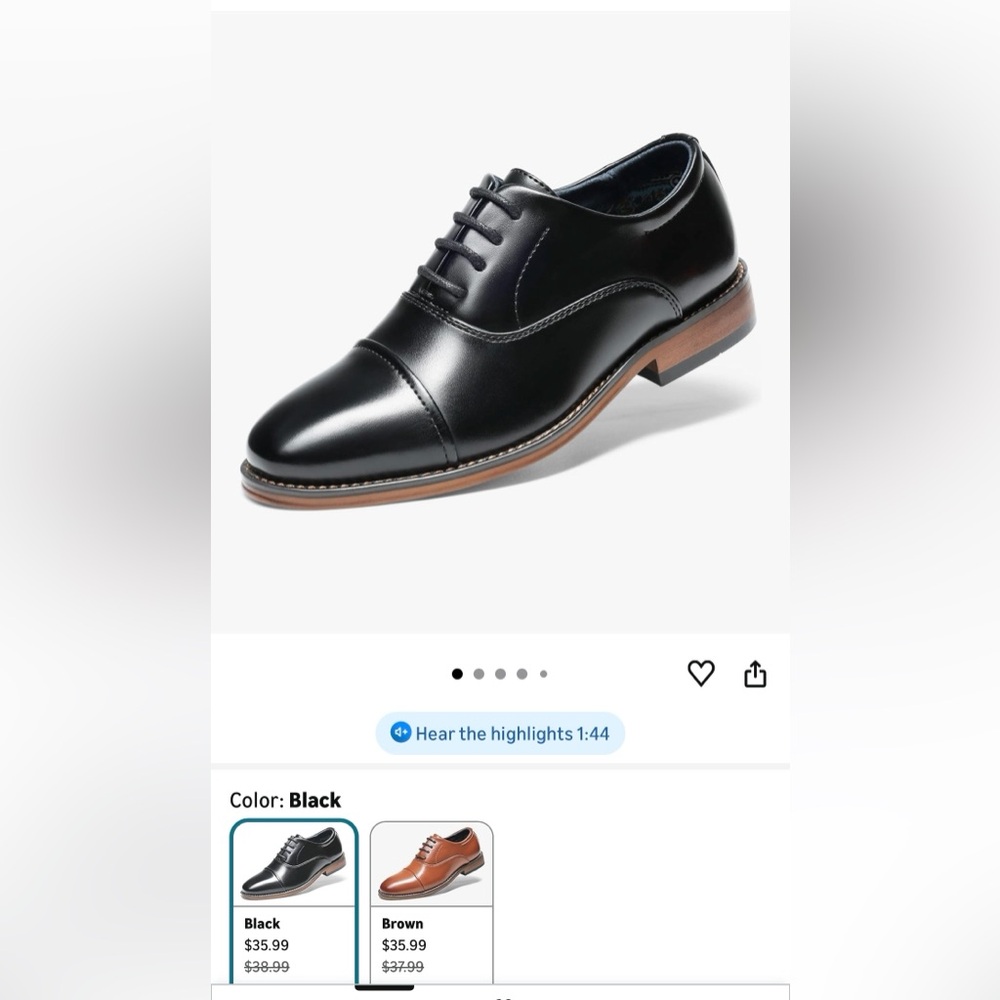 Elegant Black Boys Oxford Dress Shoes